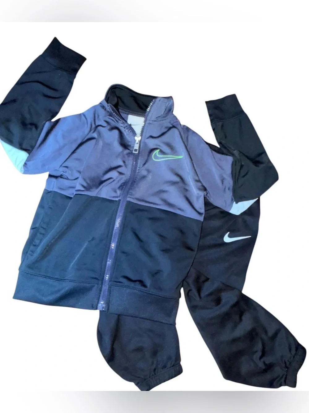 🔥 Nike Boys Fleece Dri-Fit Jogging Set Toddler Size 5 Track Jacket & Pants 🔥